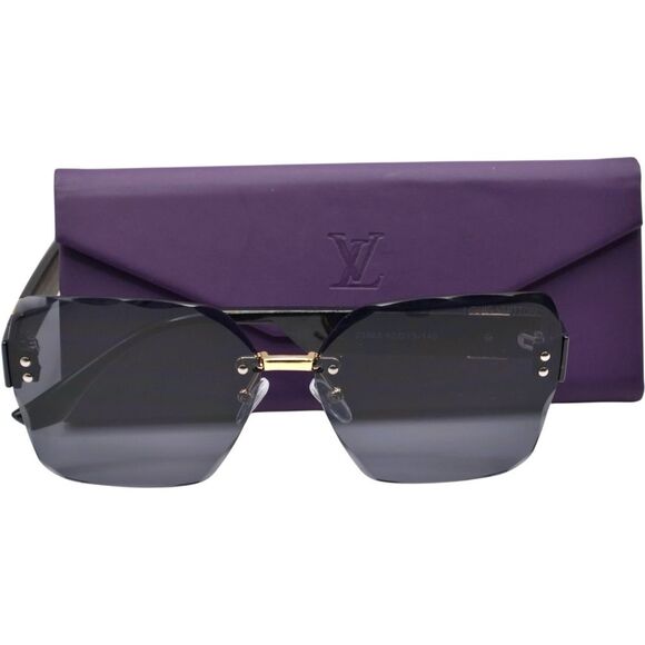 LOUIS VUITTON Women’s Rimless Sunglasses | Gold & Black | New main image 16